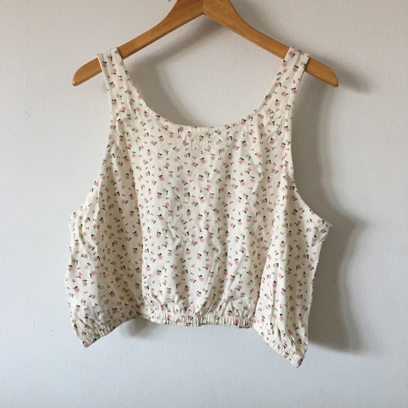Levi’s Mini Floral Crop Top Sz XL - Picture 9 of 11